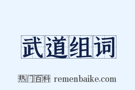 武道组词是什么意思的图片